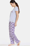 Zivame Pillow Fight Sweet Treat Knit Cotton Pyjama Set - Imperial Palace — thumbnail 2